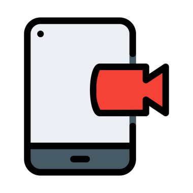 Tablet Video kamera vektör çizim 