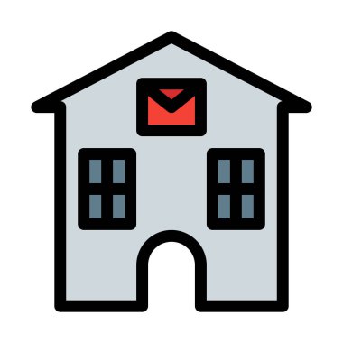 Posta ofis binası, vektör çizim