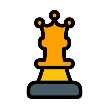 Kraliçe satranç taşını, basit simgesi