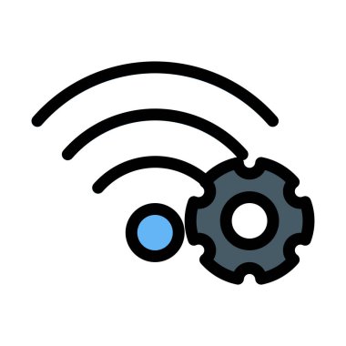 WiFi ayarları simgesi beyaz arka plan üzerinde izole