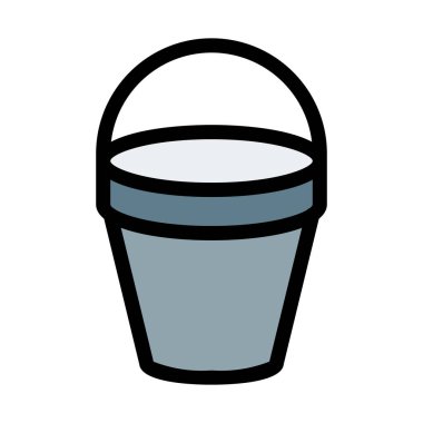 Beyaz arka plan üzerinde kova veya depo gözü vektör çizim