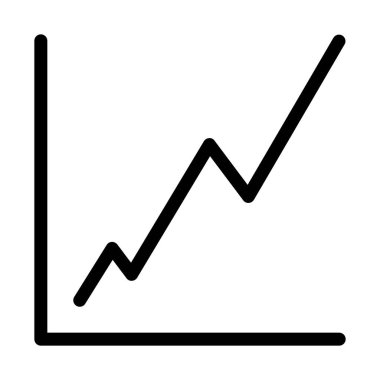 Büyüme çizgi grafik, vektör çizim