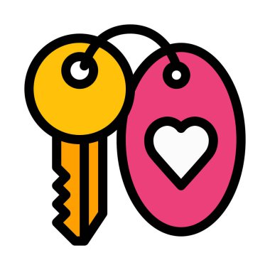 En sevdiğim ev anahtarı, basit simgesi