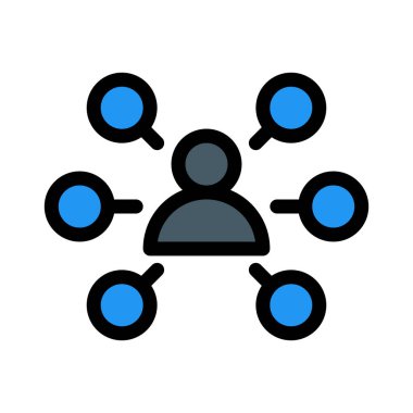 İş ağı, vektör çizim