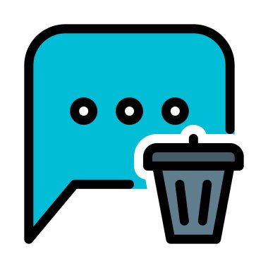 Beyaz zemin üzerine sohbet veya açık silmek vektör çizim