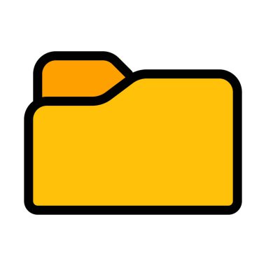 Bilgisayar yeni klasör vektör çizim beyaz arka plan üzerinde