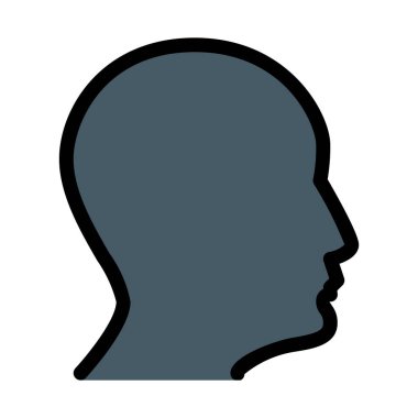 Kullanıcı başına profili, vektör çizim