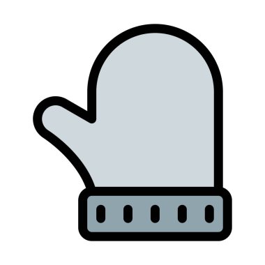 Kış koruma eldivenleri, vektör çizim