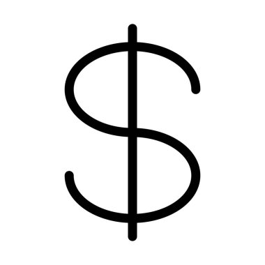 Doları para birimi simgesi, vektör çizim