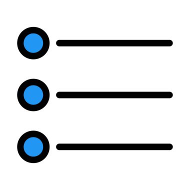 Beyaz arka plan üzerinde kurşun liste düğmesini vektör çizim