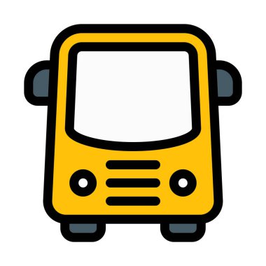 Okul seyahat otobüsü, vektör çizim