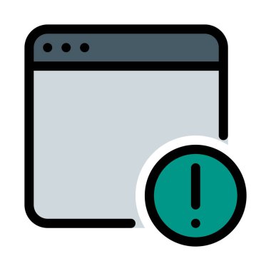 Beyaz arka plan üzerinde yazılım uyarı bildirimi vektör çizim