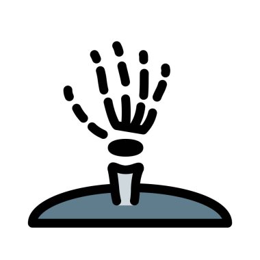 kemik el korkunç vektör çizim 