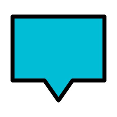 Kare konuşma balonu vektör çizim 