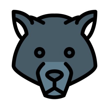 Kurt, tehlikeli hayvan illüstrasyon vektör 