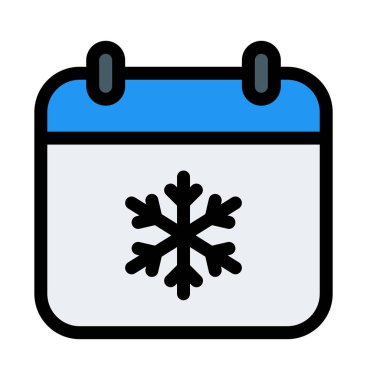 Kış sezon takvim, vektör çizim