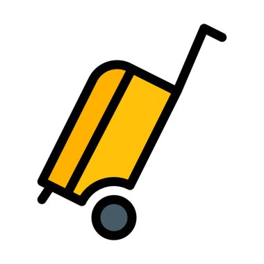 Bagaj veya bavul basit vektör çizim