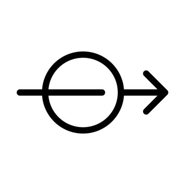 Beyaz arka plan üzerinde izole daire sağ ok arasında