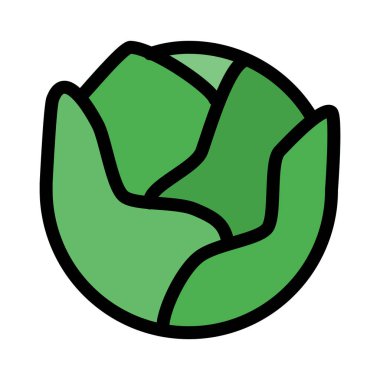 Vitamini Paketli lahana, vektör çizim