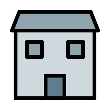 Dubleks apartman beyaz arka plan üzerinde izole