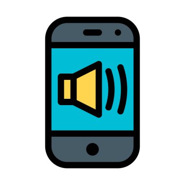 Telefon hoparlörler üzerinde tasarlamak vektör çizim 