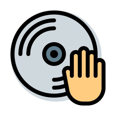 DJ oyun vektör çizim beyaz arka plan üzerinde