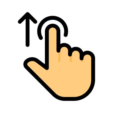 Sürükle yukarı veya tokatlamak basit vektör çizim