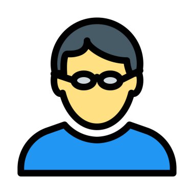 Geek ifade yüz, vektör çizim