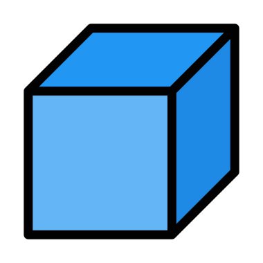 Kare blok karşı karşıya vektör çizim 