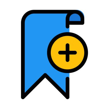 Page Bookmark basit vektör çizim Ekle