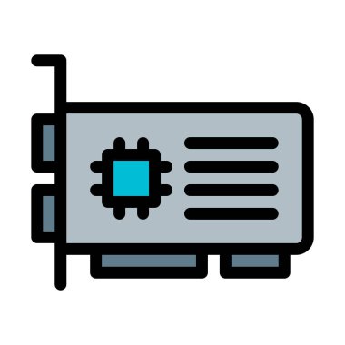 Bilgisayar grafik kartı vektör çizim 