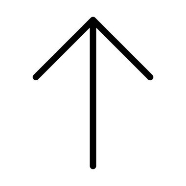 Beyaz arka plan üzerinde izole üst yan ok