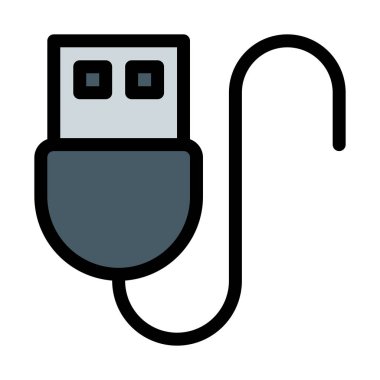 Uzun Usb kablosu vektör çizim 