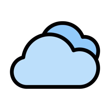 Bulutlu hava tahmini, vektör çizim