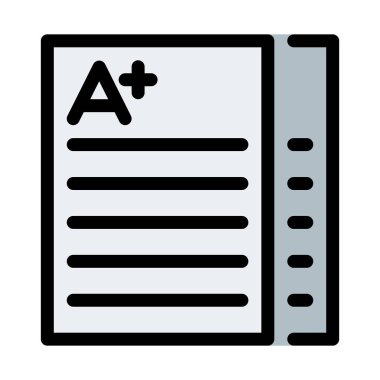 Sınıf Test kağıt, vektör çizim