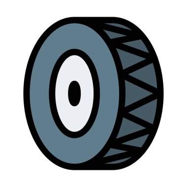 Kar Lastik Zinciri, basit soyut vektör çizim 