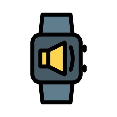 Takılabilir Hoparlörler uyarı, basit soyut vektör çizim 