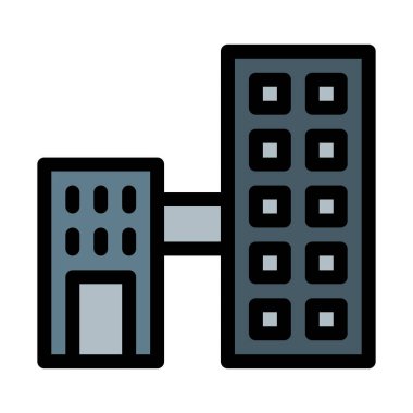 Ticari kompleks Binası, vektör çizim