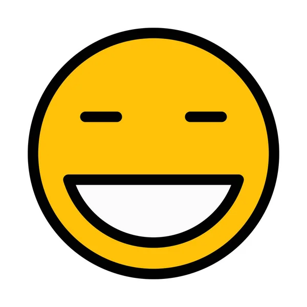 Happy Face Emoticon Isolado Fundo Branco —  Vetores de Stock