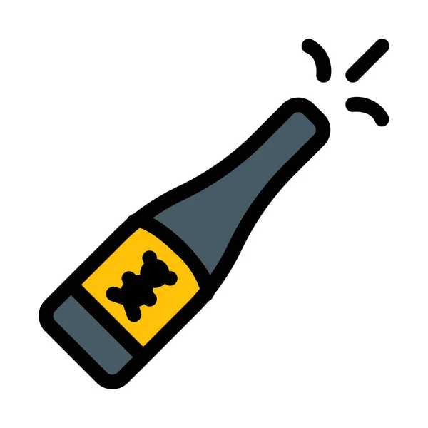 Niños Flavored Champagne Icono Sencillo — Vector de stock