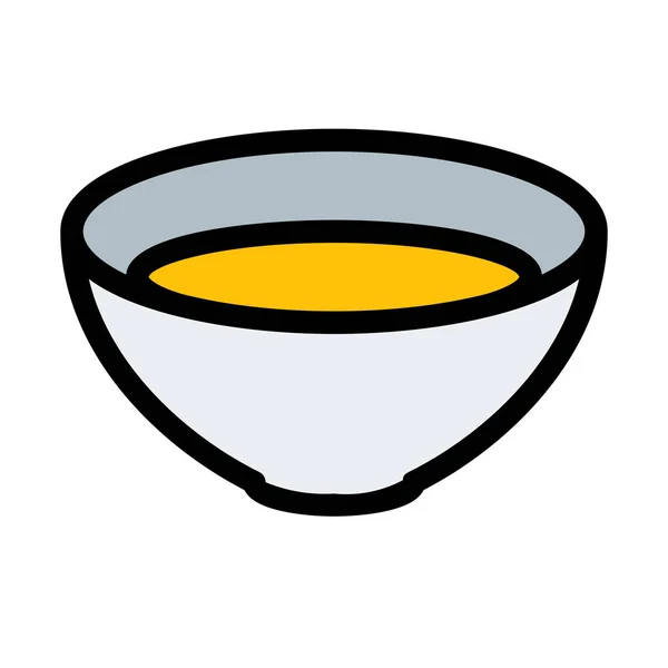 Soup Bowl Semplice Illustrazione Vettoriale Astratta — Vettoriale Stock