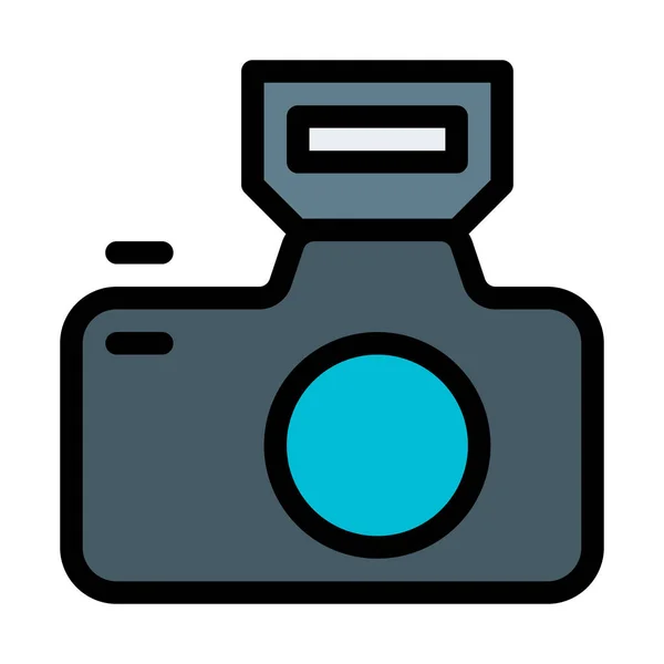 Камера Флеш Векторною Ілюстрацією Білому Тлі — стоковий вектор