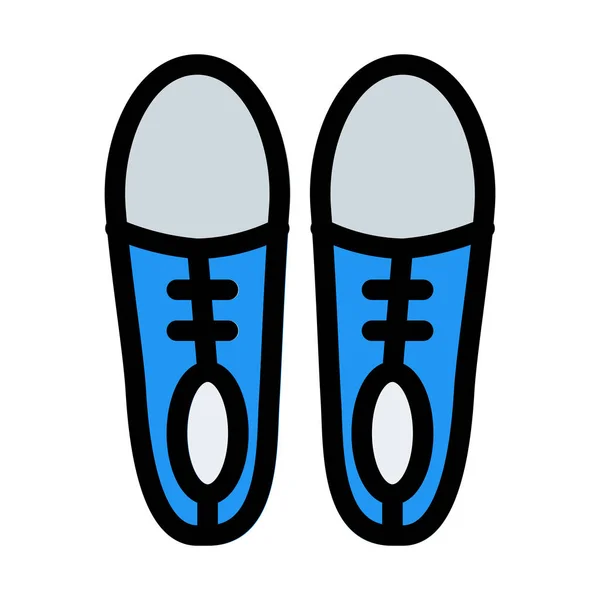 Csípő Cipő Vagy Cipők Egyszerű Absztrakt Vektor Illusztráció — Stock Vector