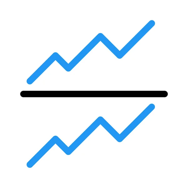 Grafico Analitico Linea Illustrazione Vettoriale — Vettoriale Stock