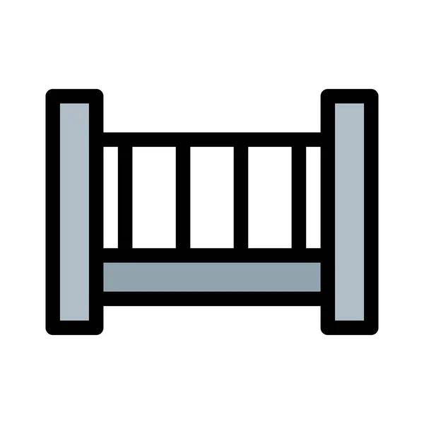 Kleinkind Schlafende Krippe Vektor Illustration Auf Weißem Hintergrund — Stockvektor