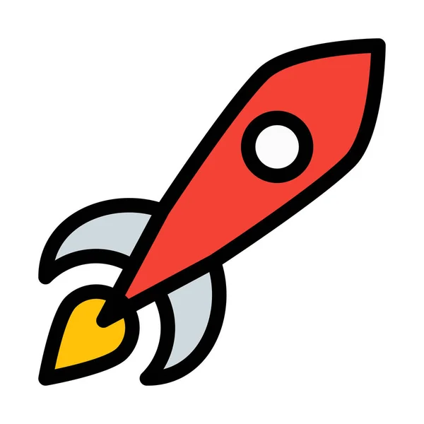 Lançamento Foguetes Espaciais Ilustração Vetorial Abstrata Simples —  Vetores de Stock