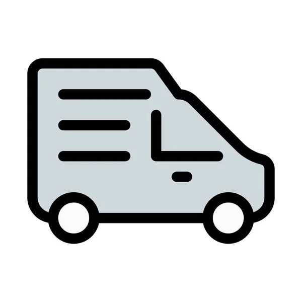 Mini Transporte Caminhão Ilustração Vetorial — Vetor de Stock