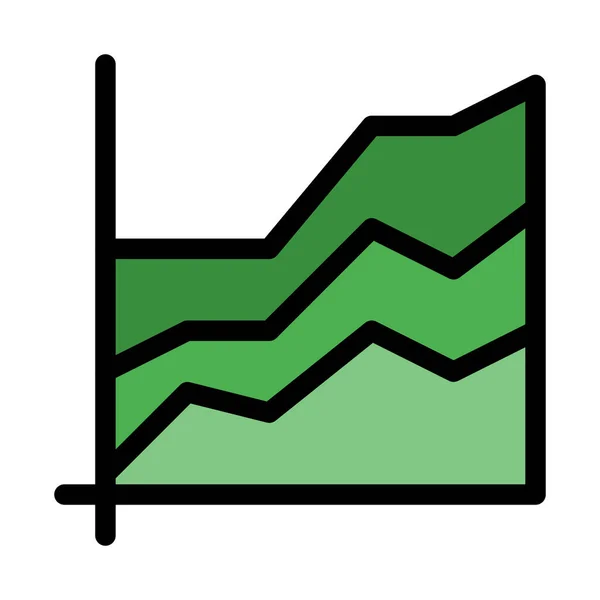 Fragment Chart Streamgraph — Stock Vector