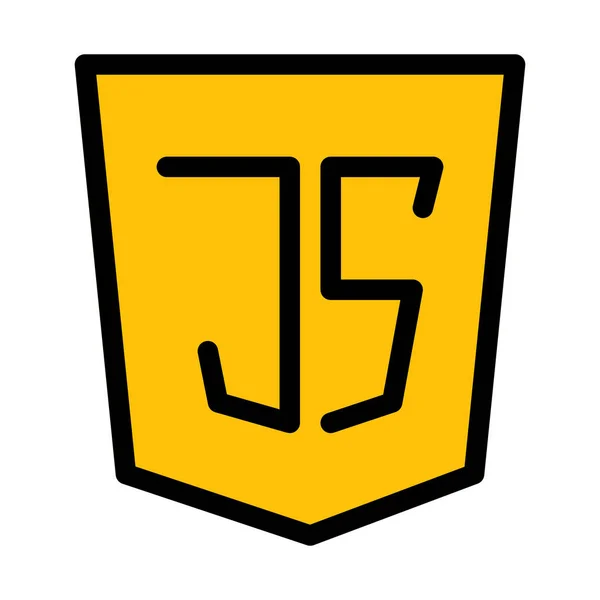 Linguaggio Programmazione Javascript Illustrazione Vettoriale — Vettoriale Stock