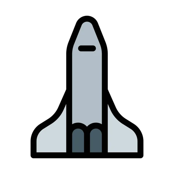Space Shuttle Raumschiff Einfache Abstrakte Vektorillustration — Stockvektor